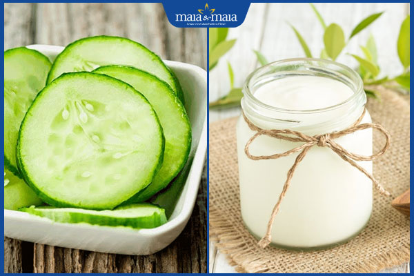 dưa chuột và sữa chua