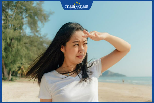 tiếp xúc với nắng