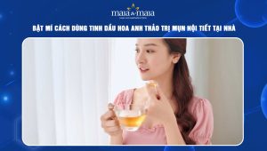 tinh dầu hoa anh thảo trị mụn nội tiết