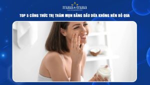 trị thâm mụn bằng dầu dừa