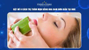 trị thâm mụn bằng nha đam