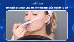 Cạo lông mặt trước khi trang điểm