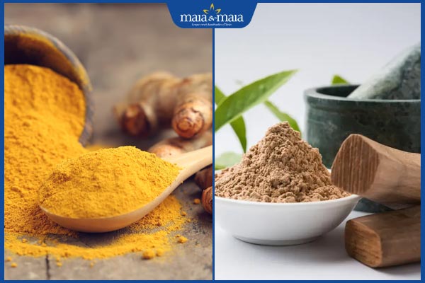 nghệ và gỗ đàn hương