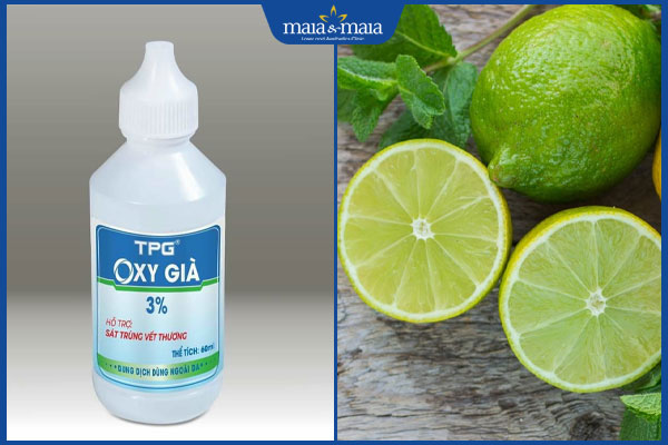 Bí quyết trị thâm nách bằng oxy già an toàn, lành tính 3 oxy già và chanh
