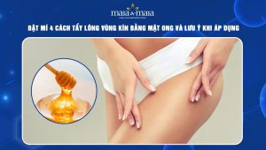 tẩy lông vùng kín bằng mật ong