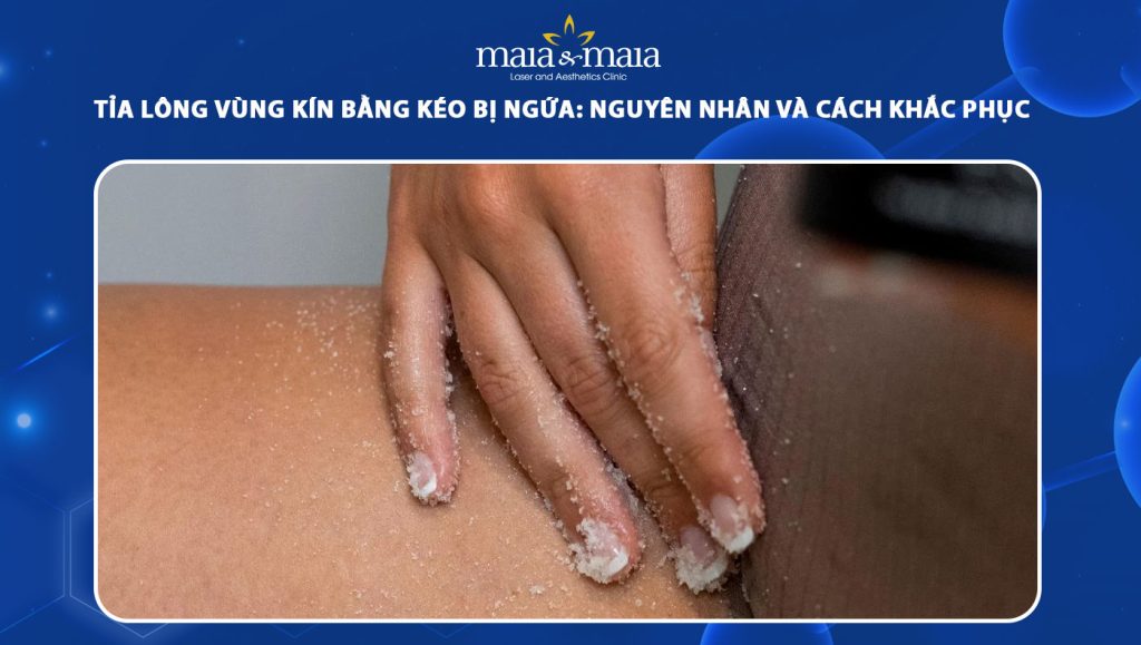 tỉa lông vùng kín bằng kéo bị ngứa