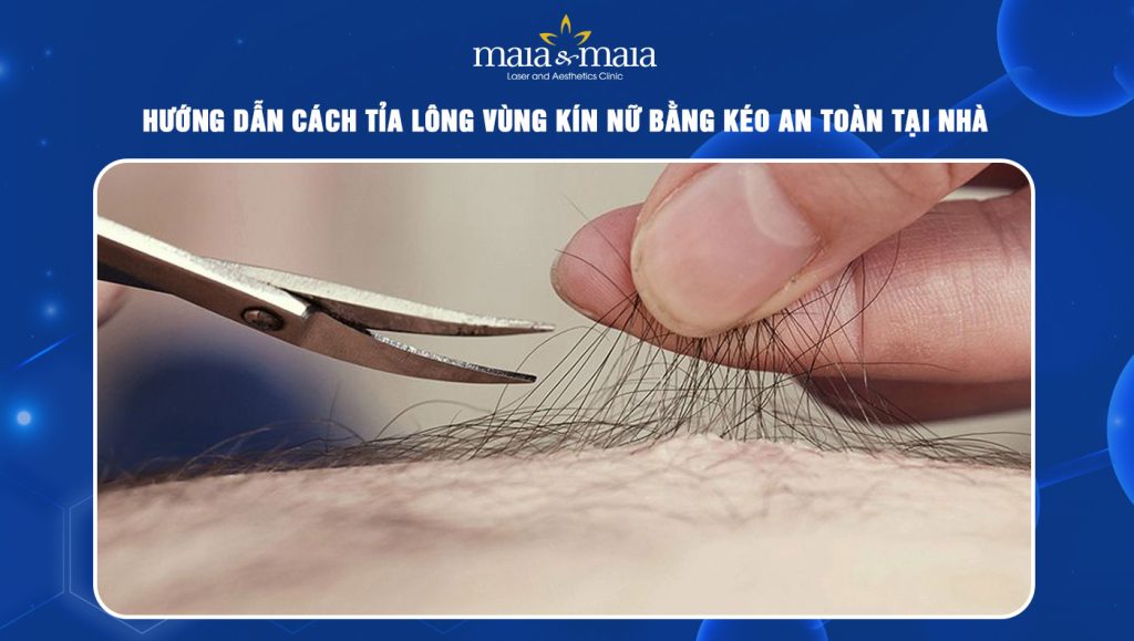 tỉa lông vùng kín nữ bằng kéo