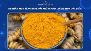 trị thâm mụn bằng nghệ