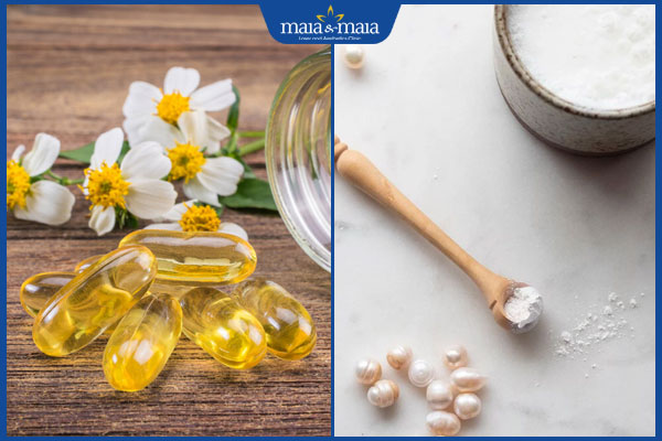 vitamin e và bột ngọc trai