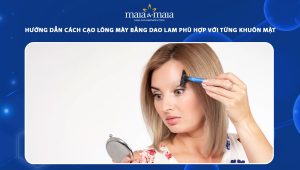 cạo lông mày bằng dao lam