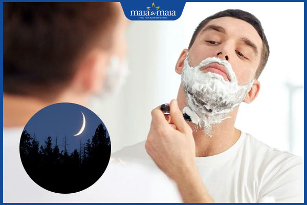 cạo râu vào buổi tối
