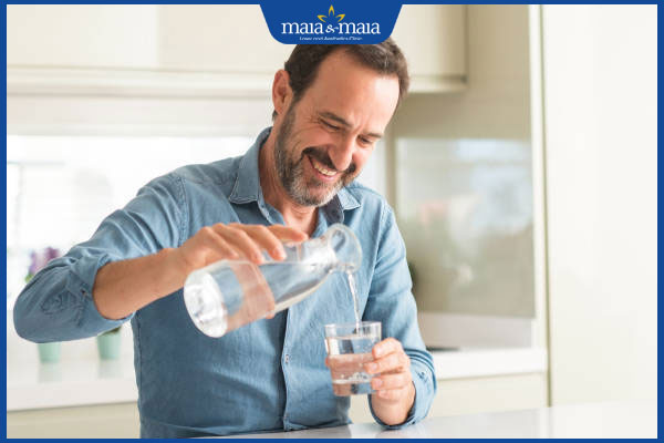 đàn ông uống nước