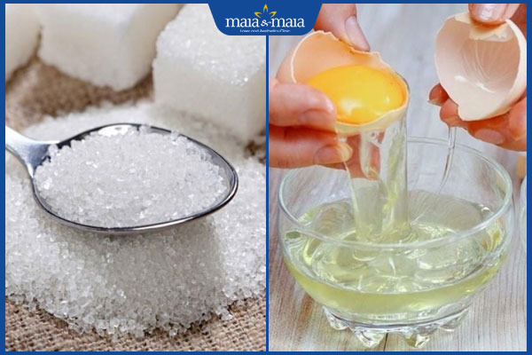 Tẩy ria mép bằng đường có hiệu quả không? 4 cách thực hiện 4 đường và lòng trắng