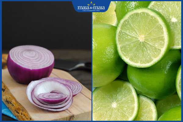 hành tím và chanh