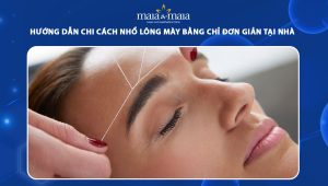 nhổ lông mày bằng chỉ