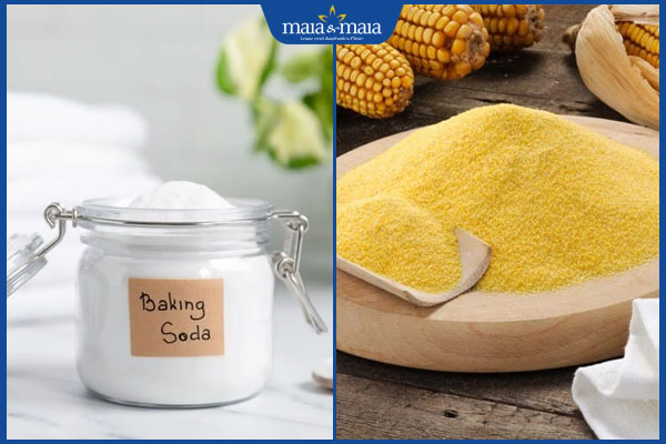 baking soda và bột ngô