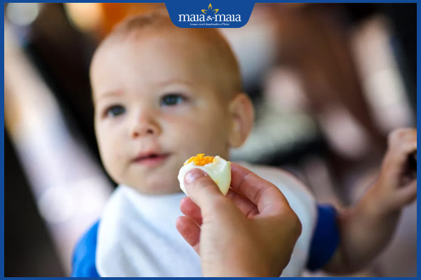 cho trẻ ăn trứng