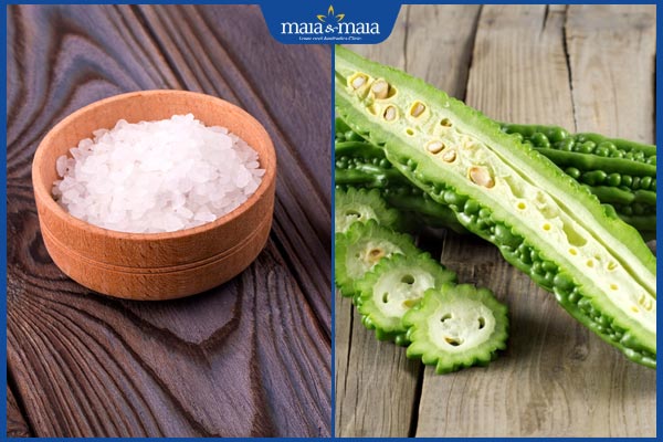 muối và mướp đắng