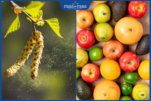 phấn hoa và trái cây