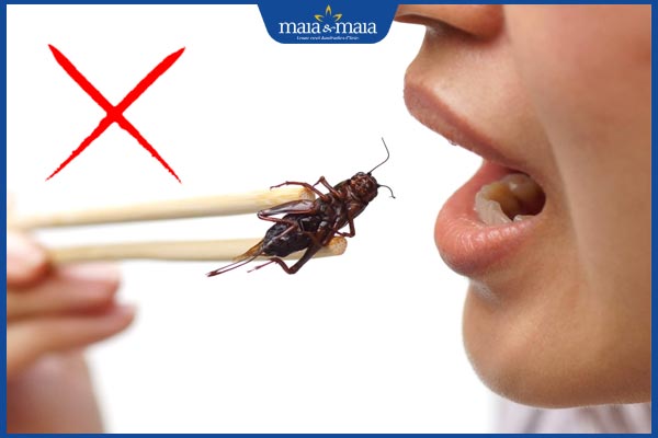 tránh ăn côn trùng