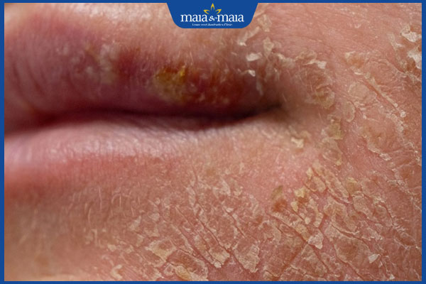 da mặt khô tróc vảy