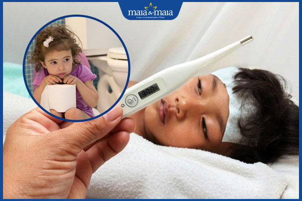 sốt phát ban kèm tiêu chảy