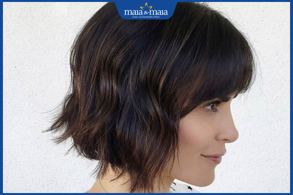 tóc ngắn ngang vai