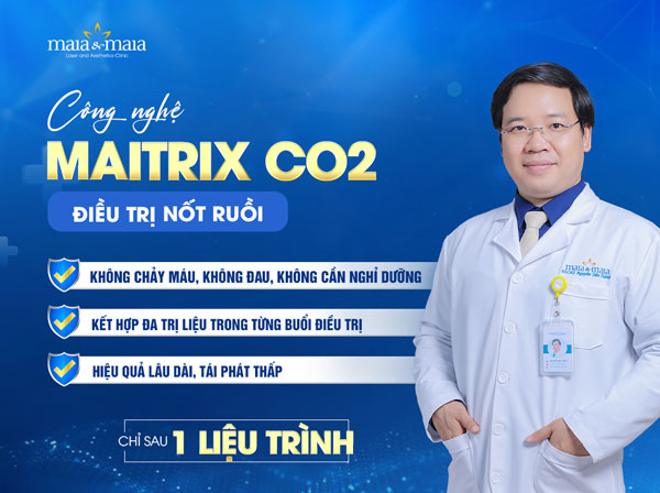 Tẩy nốt ruồi bằng laser CO2: Hiệu quả, quy trình và chi phí 6 công nghệ tẩy nốt ruồi maitrix co2