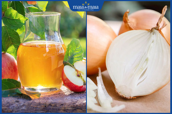 giấm táo và hành tây