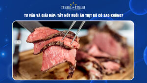 tẩy nốt ruồi ăn thịt bò có sao không