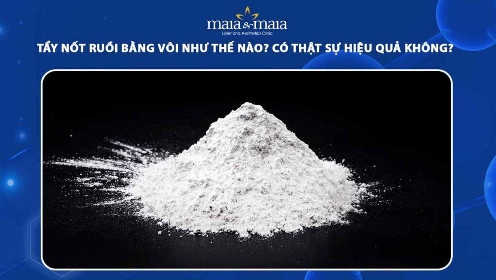 Tẩy nốt ruồi bằng vôi có thật sự hiệu quả và an toàn không? 1 tẩy nốt ruồi bằng vôi