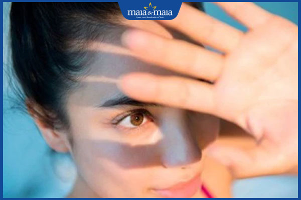 tiếp xúc với ánh nắng