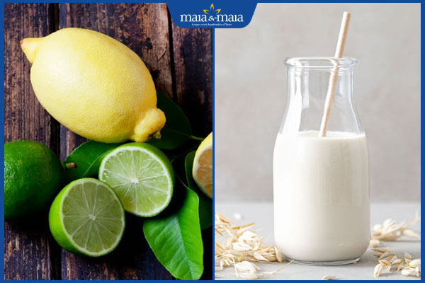 chanh và sữa tươi không đường