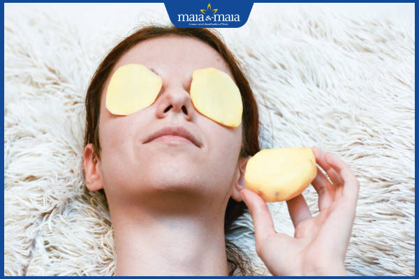 đắp khoai tây trị thâm mắt
