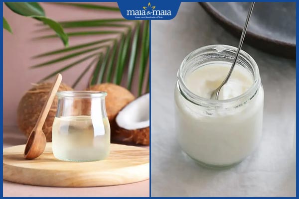 dầu dừa và sữa chua