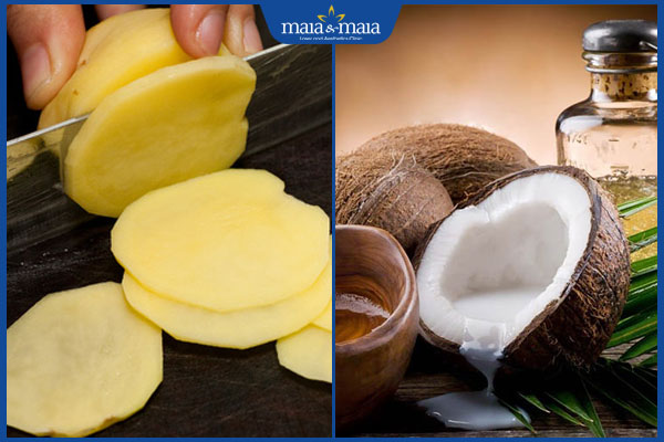 khoai tây và dầu dừa