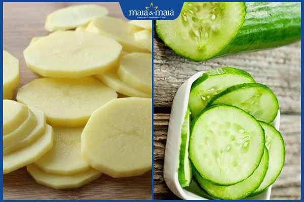 khoai tây và dưa chuột