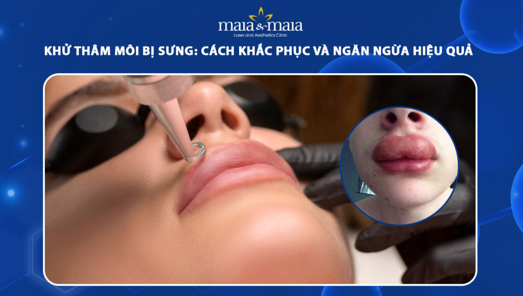 khử thâm môi bị sưng