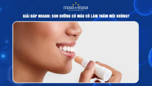 son dưỡng có màu có làm thâm môi không