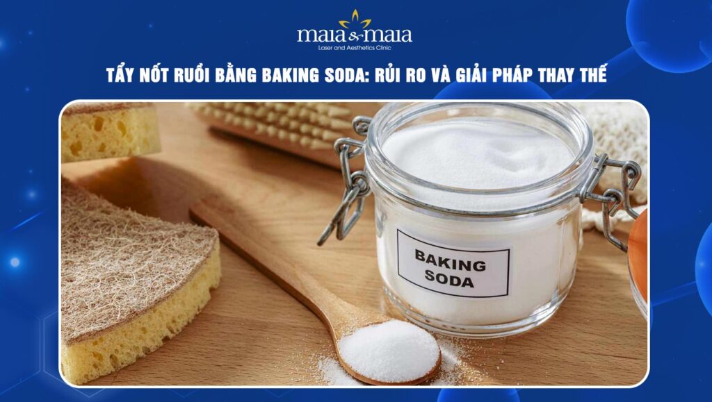 Tẩy nốt ruồi bằng baking soda: Rủi ro và giải pháp thay thế 1 tẩy nốt ruồi bằng baking soda