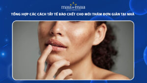 tẩy tế bào chết cho môi thâm