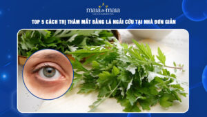 trị thâm mắt bằng lá ngải cứu