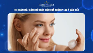 trị thâm mắt bằng mỡ trăn