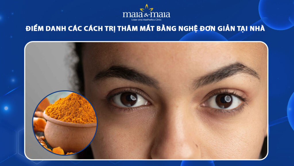 trị thâm mắt bằng nghệ