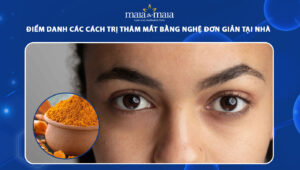 trị thâm mắt bằng nghệ