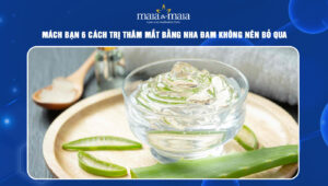 Trị thâm mắt bằng nha đam