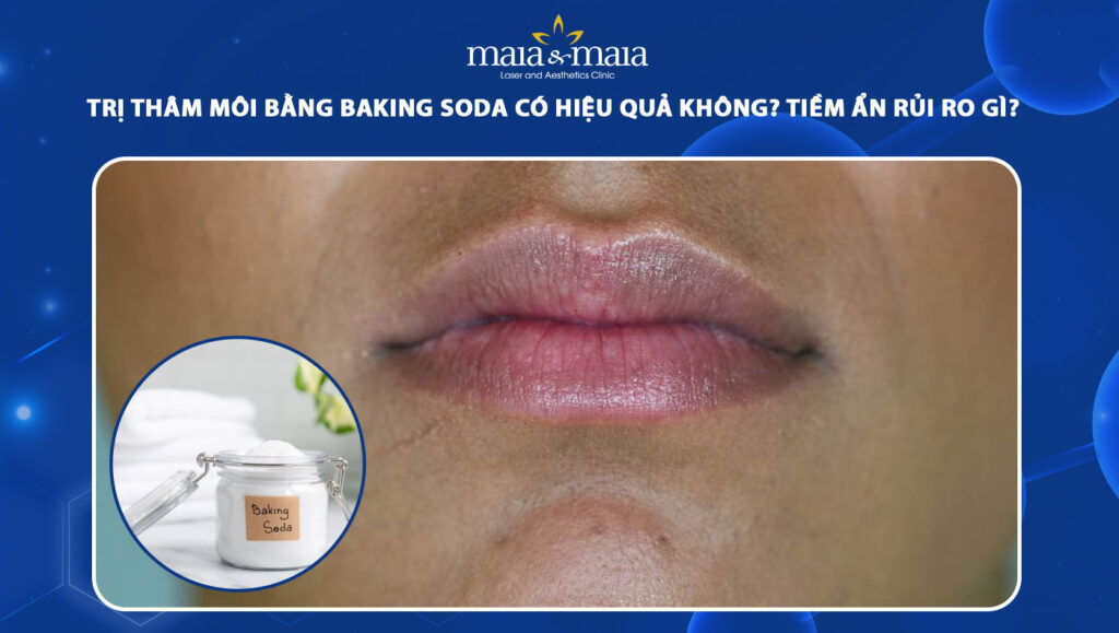 trị thâm môi bằng baking soda