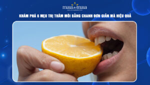 trị thâm môi bằng chanh