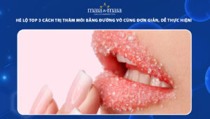 trị thâm môi bằng đường