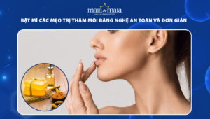 trị thâm môi bằng nghệ